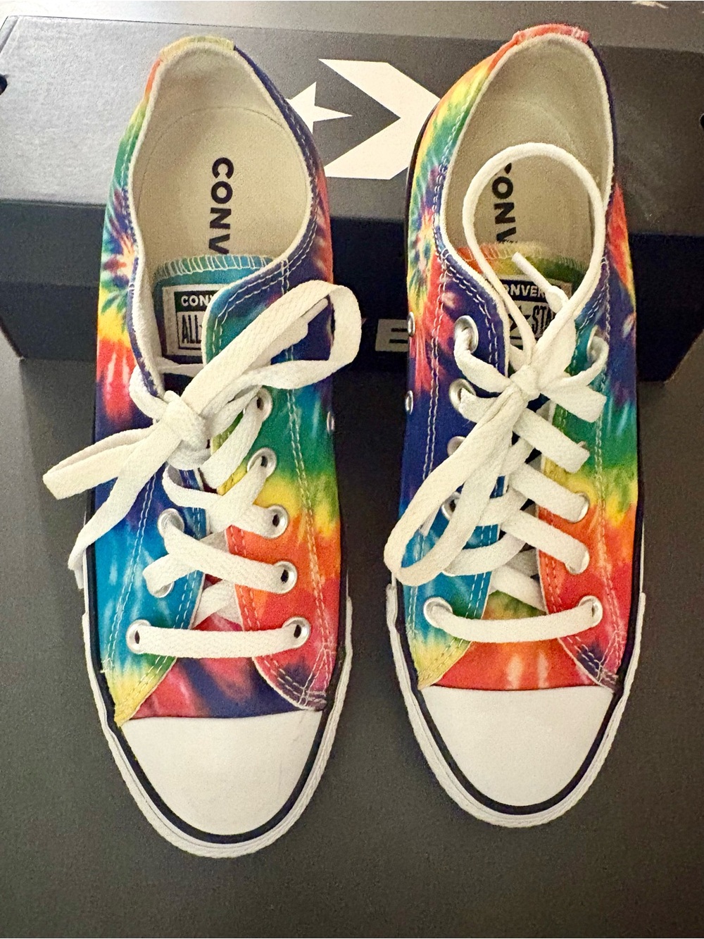 Converse Rainbow Tie-Dye Low Top Sneakers - Multicolor